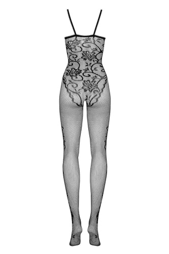 Полупрозрачный кэтсьюит с цветочным узором и интимным доступом фото 4