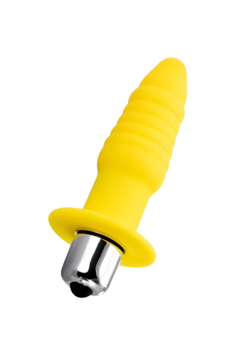 Желтая анальная вибровтулка Lancy - 11 см. фото 2