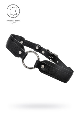 Черный кожаный чокер-ошейник со скруглёнными углами Черный кожаный чокер-ошейник со скруглёнными углами