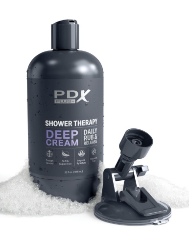 Мастурбатор в бутылке Shower Therapy Deep Cream фото 6