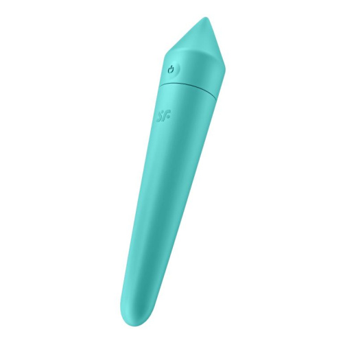 Бирюзовый мини-вибратор Ultra Power Bullet 8 фото 2