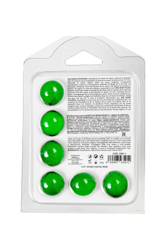 Набор из 6 шариков с массажным маслом Brazilian Balls с эффектом вибрации фото 4