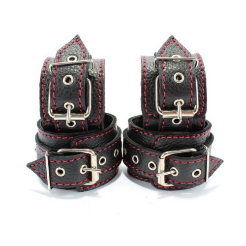 Черный бондажный набор с маленькими шипами фото 4