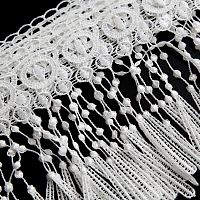 Кружевное белое колье на тело Сarnevale