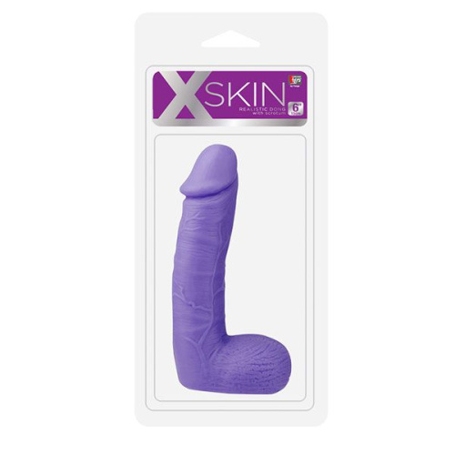 Фиолетовый фаллоимитатор XSKIN 6 PVC DONG - 15 см. фото 2 Фиолетовый фаллоимитатор XSKIN 6 PVC DONG - 15 см. фото 2