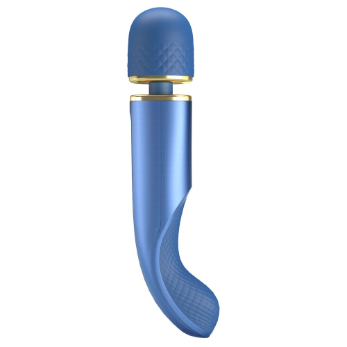 Синий wand-вибромассажер Colorful Massager - 24 см. фото 2