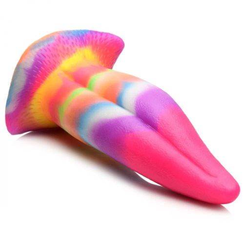 Фантазийный люминесцентный стимулятор-язык Unicorn Kiss Unicorn Tongue Glow-in-the-Dark Silicone Dildo - 21,3 см. фото 2