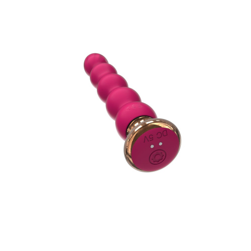 Розовый вибратор-ёлочка Mini Vibrator с пультом ДУ - 19 см. фото 4