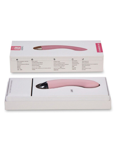 Нежно-розовый изогнутый вибратор Amy - 17 см. фото 5