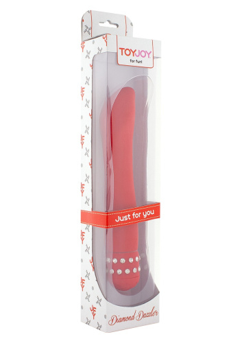 Красный вибратор DIAMOND DAZZLER - 19 см. фото 2 Красный вибратор DIAMOND DAZZLER - 19 см. фото 2