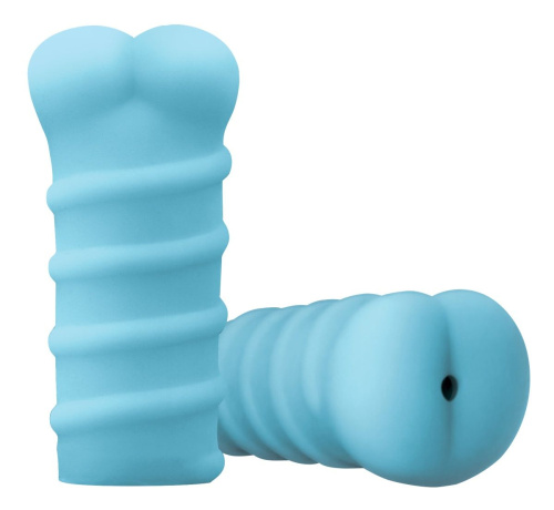 Голубой мастурбатор-анус из мягкого силикона Dat ASS