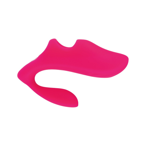 Розовая вибронасадка на палец с дополнительным отростком фото 2 Розовая вибронасадка на палец с дополнительным отростком фото 2