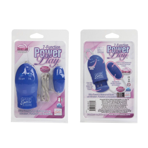 Синее многофункциональное виброяичко Power Play фото 3