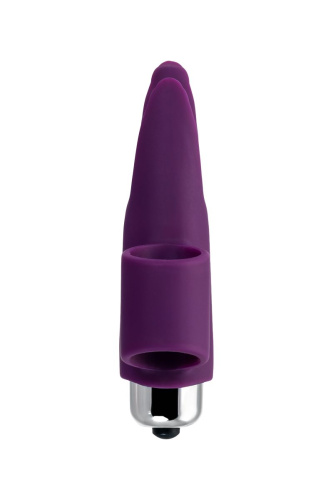 Фиолетовая вибронасадка на палец JOS Tessy - 9,5 см. фото 4
