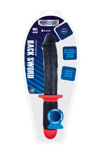 Двусторонний вибромассажёр MENZSTUFF BACK SWORD COCK - 30 см. фото 2