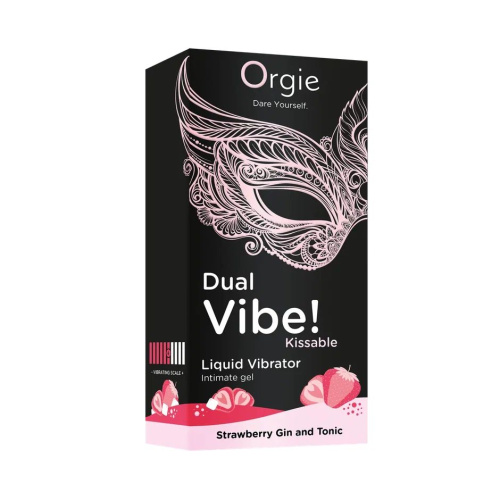Съедобный жидкий вибратор Dual Vibe! со вкусом клубничного джина с тоником - 15 мл. фото 2