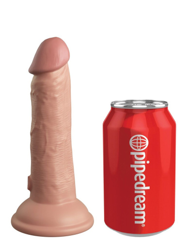 Телесный фаллоимитатор 6  Silicone Dual Density Cock - 17 см. фото 3