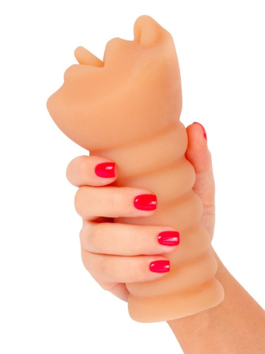 Телесный мастурбатор в виде сексуального ротика фото 6