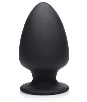 Черная мягкая анальная пробка Squeezable Large Anal Plug - 13,2 см.