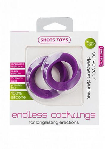 Набор фиолетовых эрекционных колец Endless Cocking Set фото 2