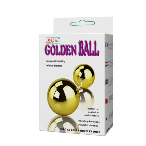 Золотистые шарики с вибрацией Goden Balls фото 6