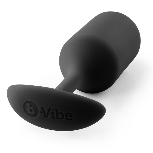 Чёрная пробка для ношения B-vibe Snug Plug 3 - 12,7 см. фото 2