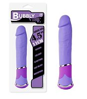 Фиолетовый вибратор реалистичной формы - 11,4 см.