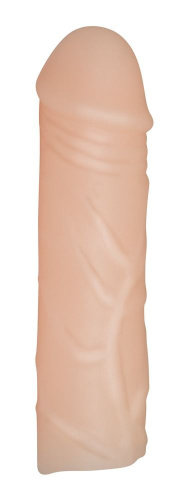 Телесная насадка на пенис Nature Skin - 15,5 см. фото 2