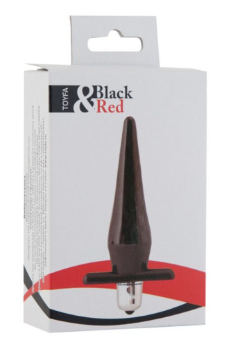 Черная водонепроницаемая вибровтулка Black&Red - 12,7 см. фото 3