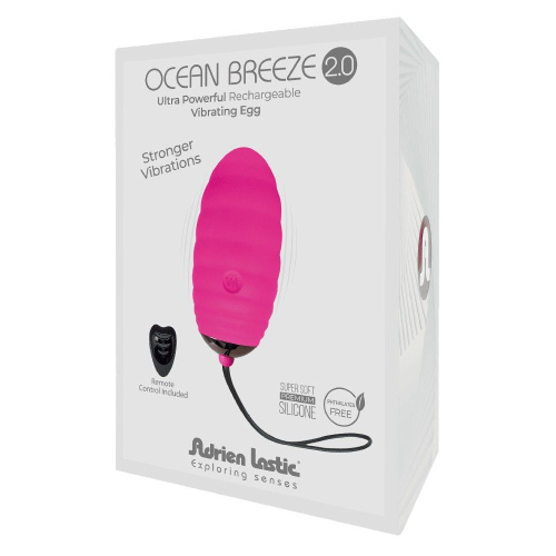 Розовое виброяйцо с пультом ДУ Ocean Breeze 2.0 + LRS фото 2