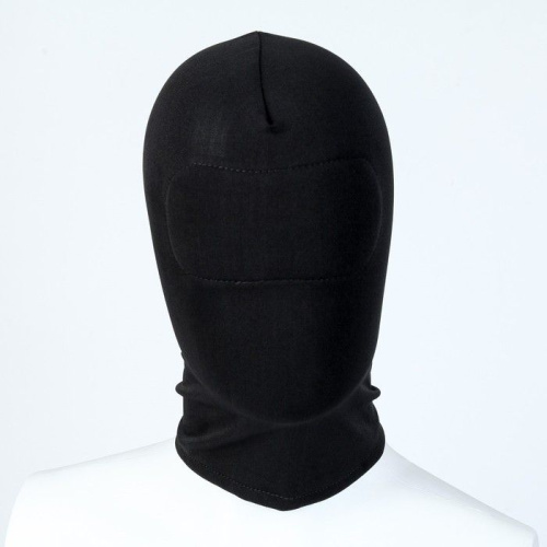 Черная сплошная маска-шлем фото 2