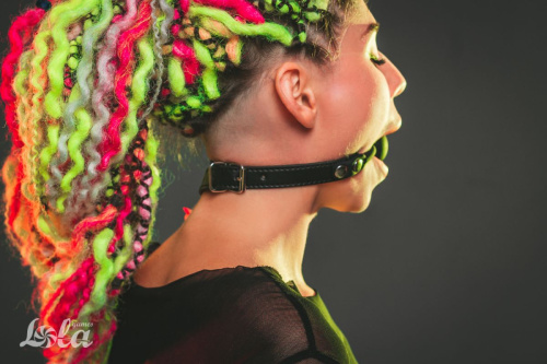 Черный силиконовый кляп-шар Dolce Vita фото 4