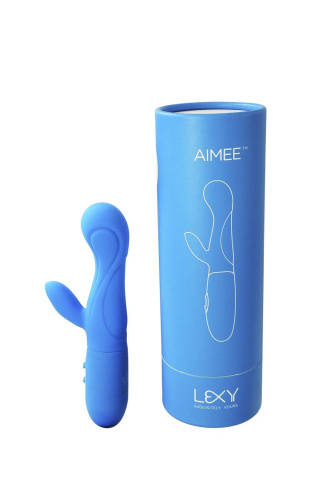 Синий вибратор Aimee - 17 см. фото 2 Синий вибратор Aimee - 17 см. фото 2