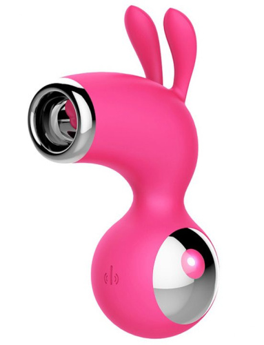 Розовый клиторальный стимулятор с ушками Claire фото 2