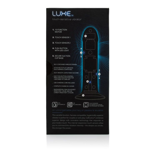 Бежевый вибромассажёр с присоской LUXE Touch-Sensitive Vibrator - 16,5 см. фото 3