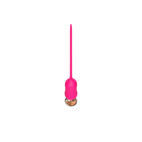 Розовый тонкий стимулятор Nipple Vibrator - 23 см. фото 5