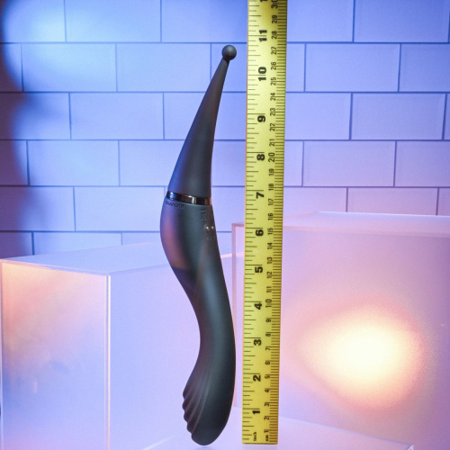 Черный двухсторонний вибростимулятор Tantalizing Teaser - 27,3 см. фото 4