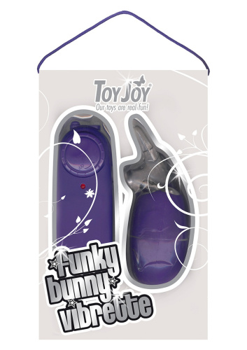 Фиолетовый виброзайчик FUNKY BUNNY VIBRETTE - 8 см. фото 2