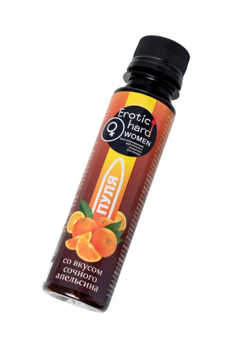 Биостимулирующий концентрат для женщин Erotic hard  Пуля  со вкусом сочного апельсина - 100 мл. фото 4