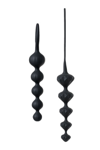 Набор из 2 чёрных анальных цепочек Satisfyer Love Beads фото 2