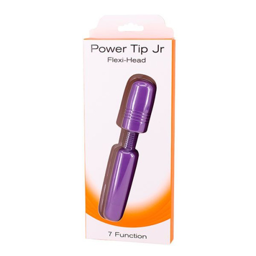 Фиолетовый мини-вибратор POWER TIP JR MASSAGE WAND фото 2