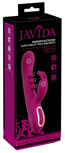 Лиловый вибратор-кролик 2 Function Vibrator Squirting - 22,5 см. фото 2