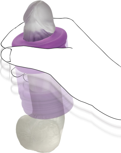 Фиолетовый мастурбатор-бампер из жидкого силикона Dirty Luv фото 4