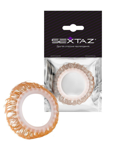 Эрекционное кольцо с бежевыми «ресничками» Эрекционное кольцо с бежевыми «ресничками»