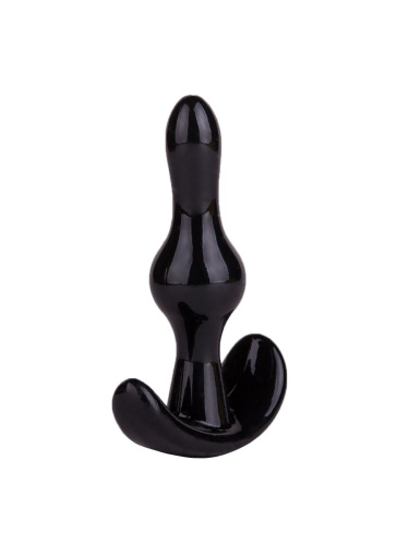 Черная анальная пробка с зауженным кончиком - 9 см. фото 2