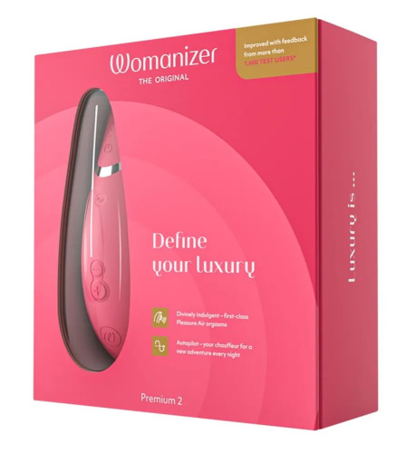 Розовый клиторальный стимулятор Womanizer Premium 2 фото 6