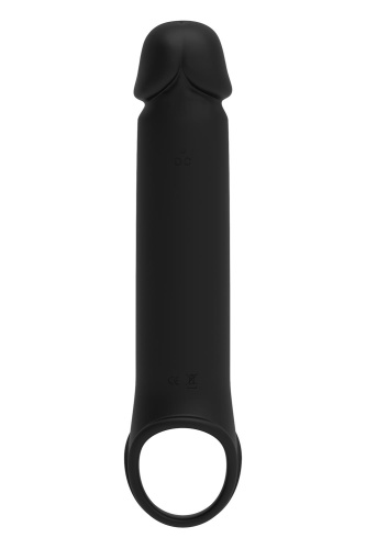Черная насадка-удлинитель с вибрацией Vibrating Extender With Remote фото 3