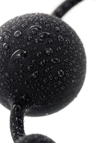 Черная анальная цепочка A-toys с шариками - 35,9 см. фото 9