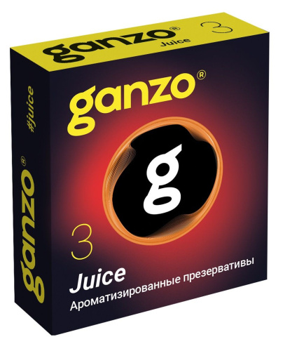 Ароматизированные презервативы Ganzo Juice - 3 шт. Ароматизированные презервативы Ganzo Juice - 3 шт.