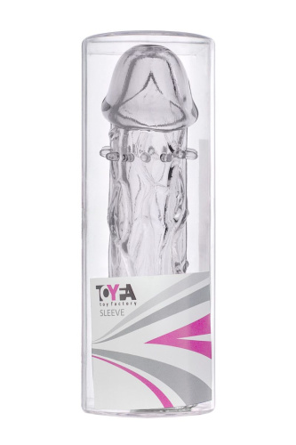 Гладкая прозрачная насадка с усиками под головкой - 12,5 см. фото 5